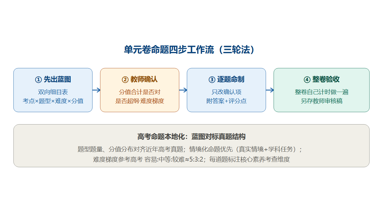 单元卷命题四步工作流
